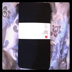 NEW With Tags Black Control Top Tights Large